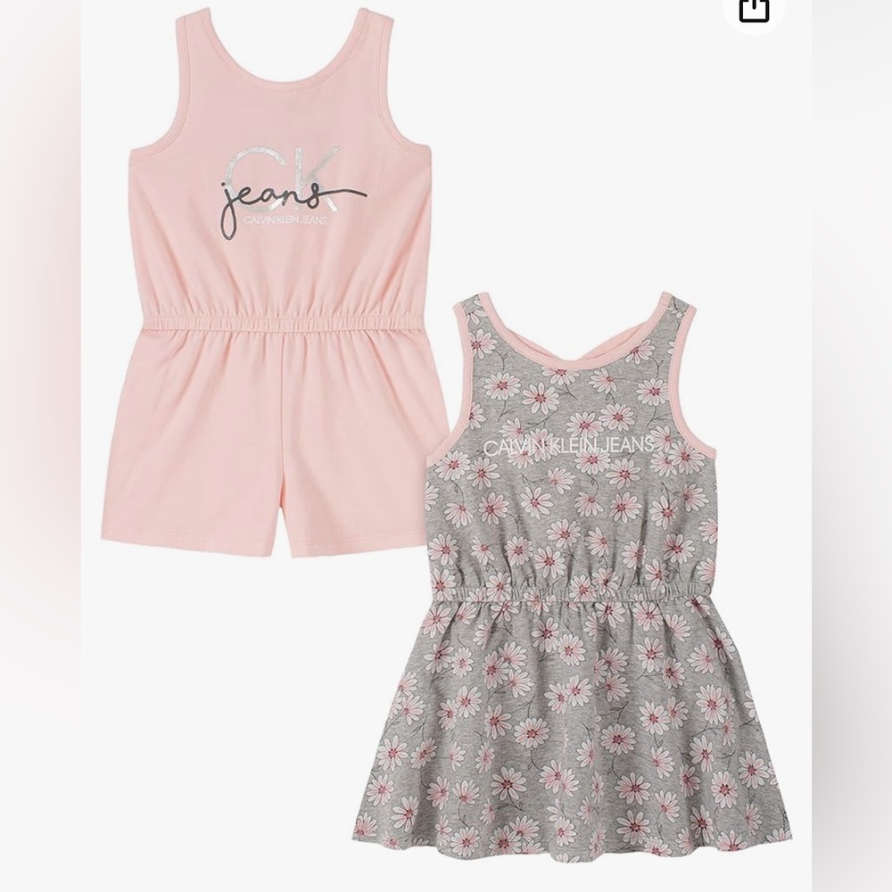 Calvin Klein Girl’s 2 Piece Set, Dress and Romper, size 4
